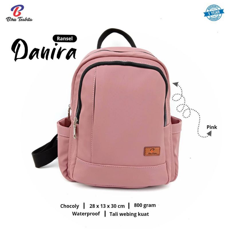 RANSEL DANIRA BY BIRU TSABITA BAHAN CHOCOLY ANTI AIR WATERPROOF BRAND LOKAL PREMIUM BERKUALITAS