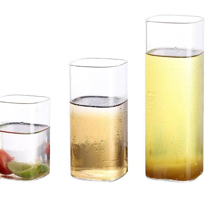 ✔️New Arival Gelas Kaca Aesthetic Kotak/Gelas Korea 1062