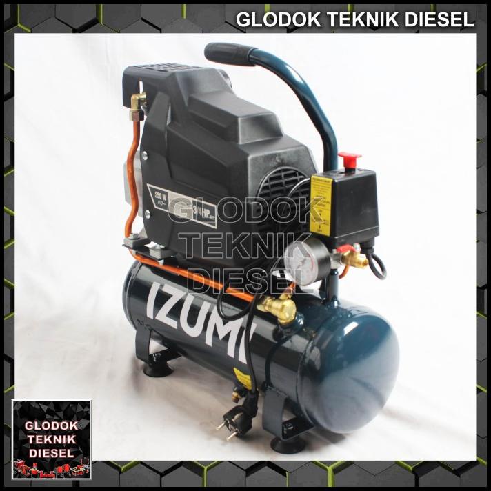 Izumi Kompresor Angin Portable Listrik 3/4 Hp 9 Liter Dd 0709 Japan