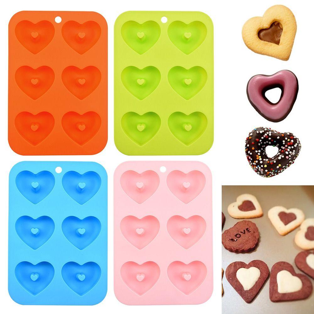 Preva Love Heart Muffin Cupcake Donut Maker Anti Lengket 6rongga