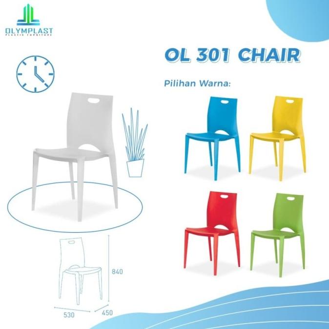 Olymplast Ol 301 Kursi Bangku Makan Sender Plastik Cafe Resto Santai