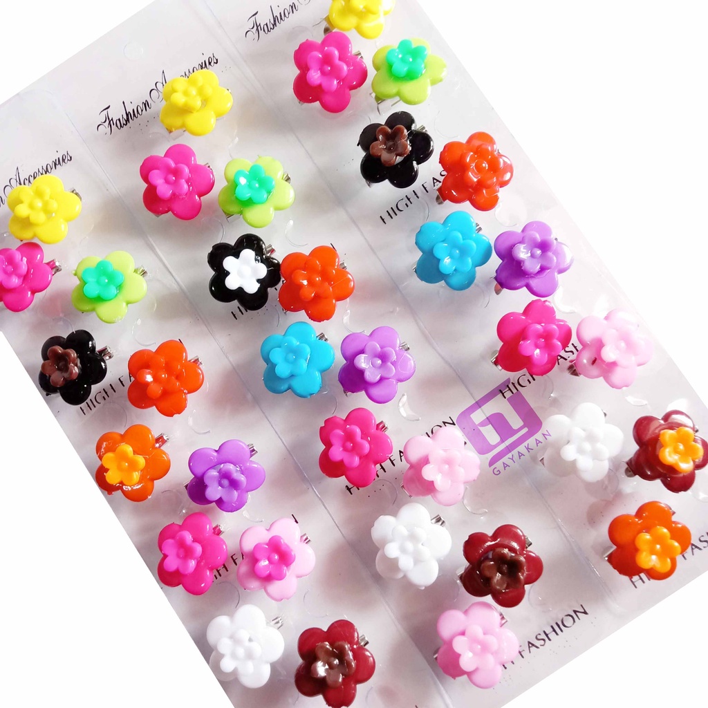1 Gross/12 lusin/144 pcs Bros Dagu seri Bunga Warna Warna