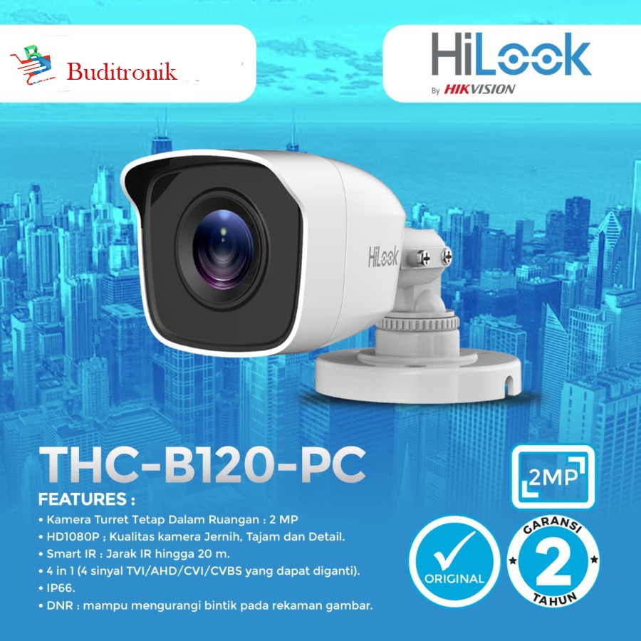 KAMERA CCTV HILOOK 2MP OUTDOOR HD 1080P THC-B120-PC