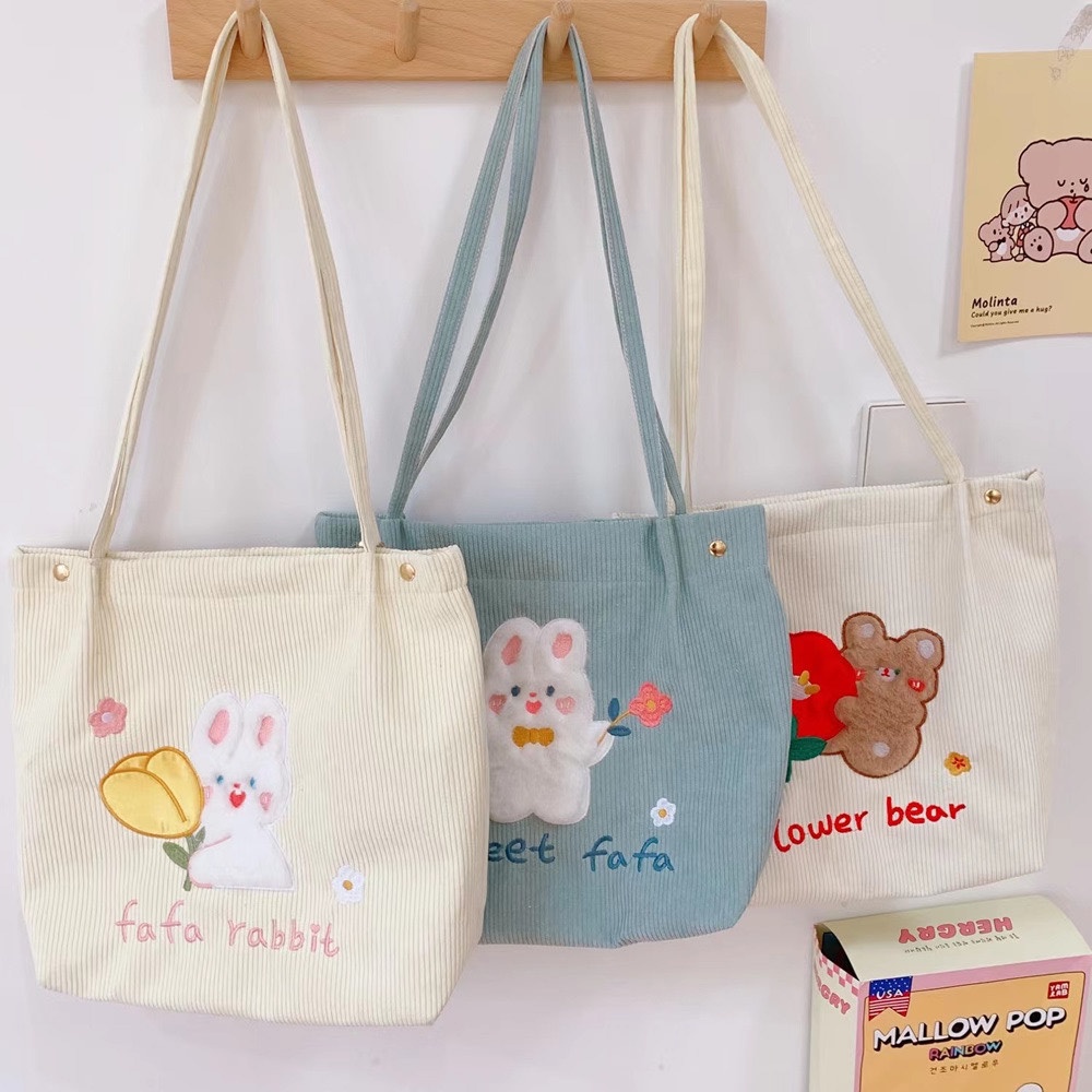 Tas Tote Buludru TL027 Handbag TL028 cute bear rabbit korea style bag handbag