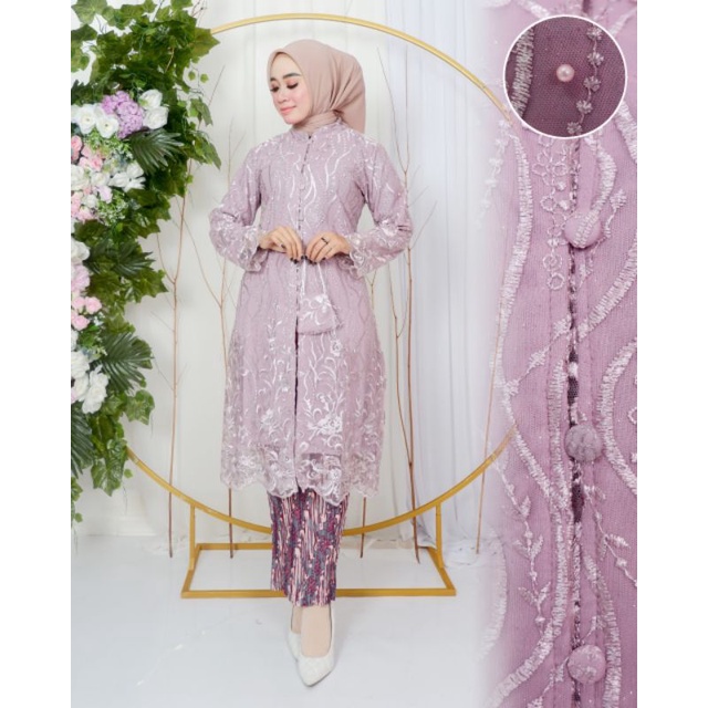 Permata Olshop / Atasan Kebaya Kancing Kamala DJ / Kebaya Modern/ Kebaya Busui Tunik / Kebaya Kondangan / Kebaya Tunik Jumbo 3L 4L 5L
