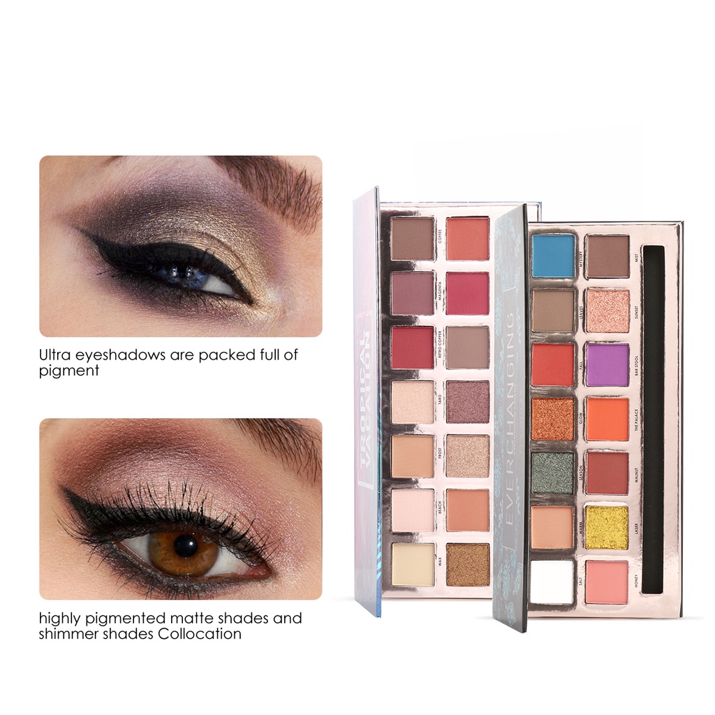 [ORI &amp; BPOM] FOCALLURE 14 Colors Eyeshadow Palette With Brush #Tropical Vacation Palet FA49