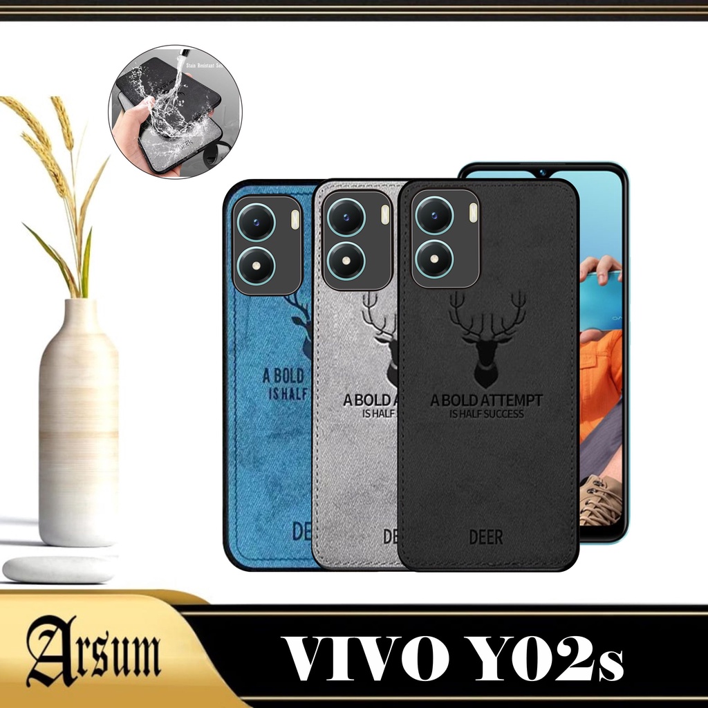 Promo Case DEER Vivo Y02s 2022 Softcase Motif Jeans Casing Handphone