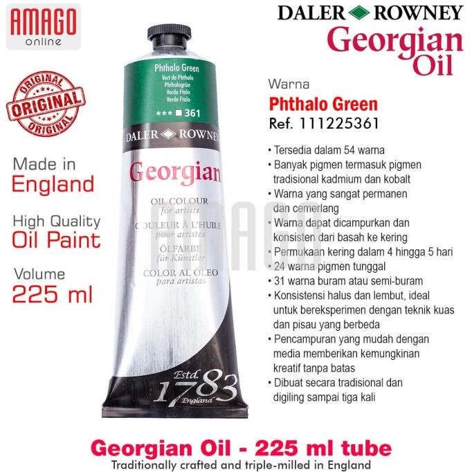 

DALER-ROWNEY - GEORGIAN OIL PAINT 225 ml - PHTHALO GREEN -111225361 Non COD