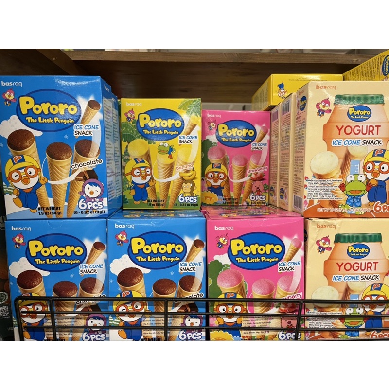 

PORORO LITTLE PENGUIN ICE CONE CHOCOLATE STRAWBERRY BANANA YOGHURT CEMILAN FAVORIT ANAK ANAK
