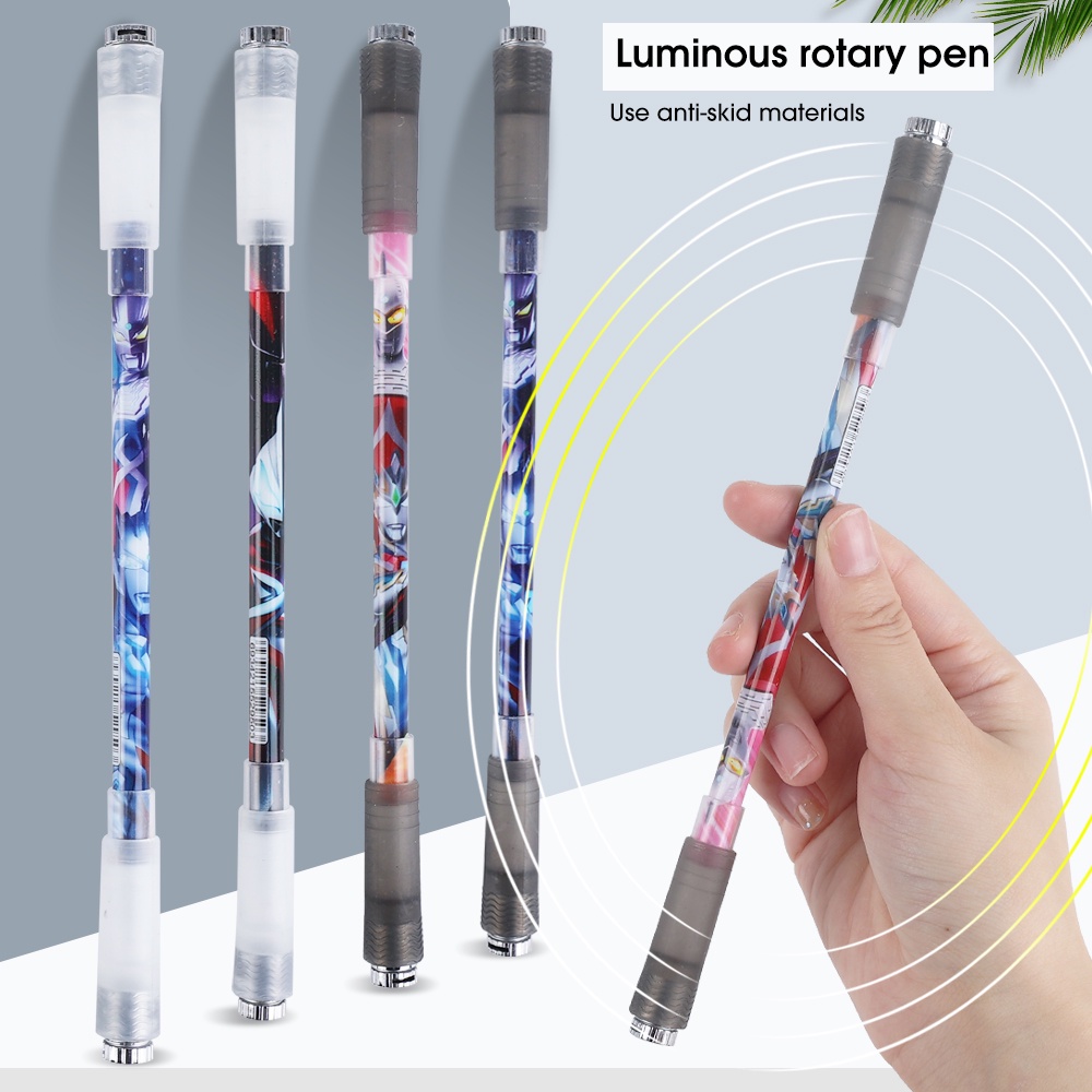 Pulpen Putar Luminous Motif Kartun Anti slip Untuk Pelajar / Dewasa