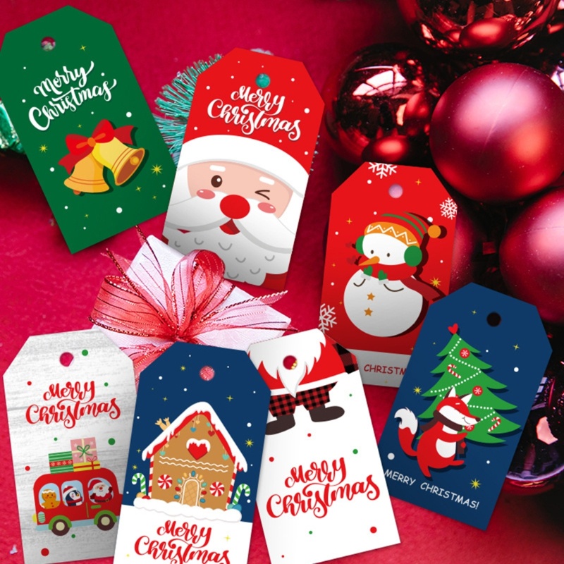 Zzz 100Pcs Label Gantung DIY Dengan Tali 25m Untuk Hadiah Natal