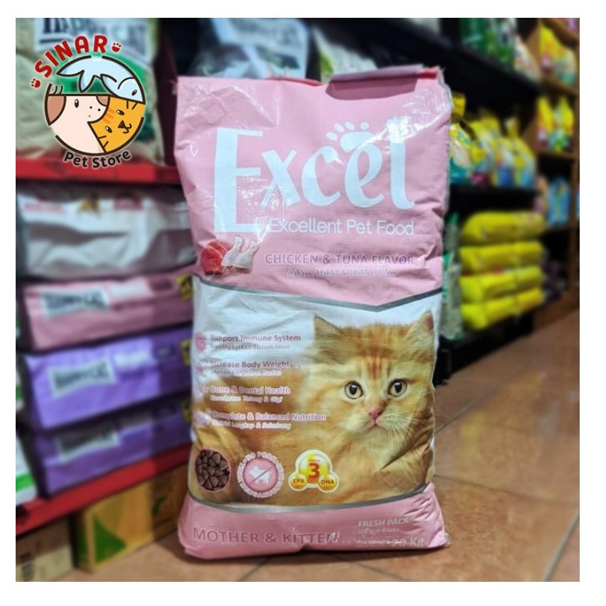 Excel Kitten 20KG Food Makanan Anak Kucing Cat Dry Kering Pelet Pakan