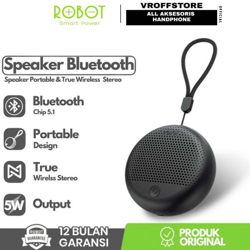 ROBOT RB30 Speaker Bluetooth Portable Chip 5.1 TWS Speker Wireless Stereo Bass