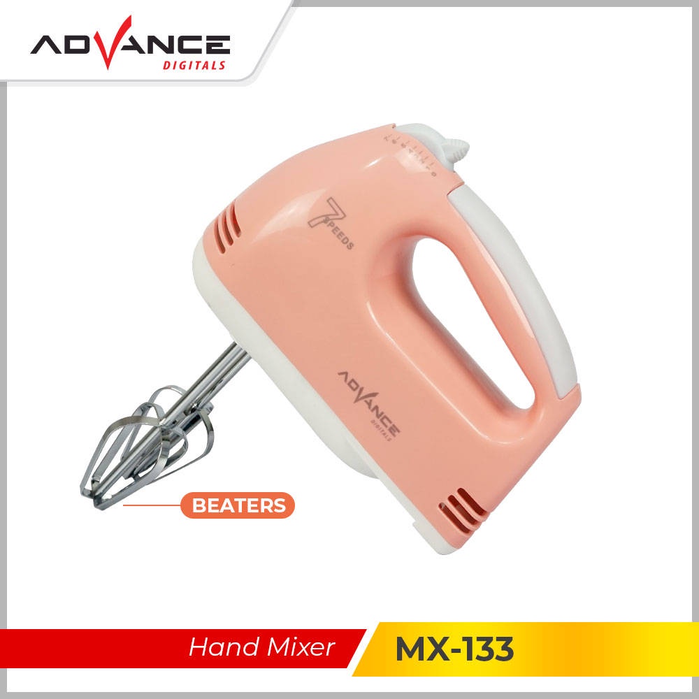 【READY STOCK】 Advance Hand Mixer MX133 Alat Pengocok Telor Pengaduk Adonan dengan 7 Kecepatan Otomatis Garansi Resmi Advance 1 Tahun