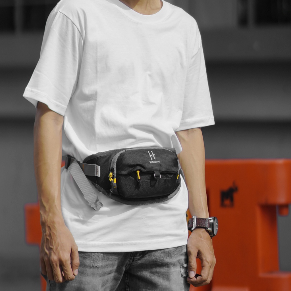 Waist Bag Heavy Traveling - Tas Pinggang Pria Casual Pouch Bag