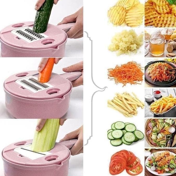 ALAT PEMOTONG SAYUR SERBAGUNA PARUTAN SERUTAN BUAH SAYUR 12 IN 1 12IN1
