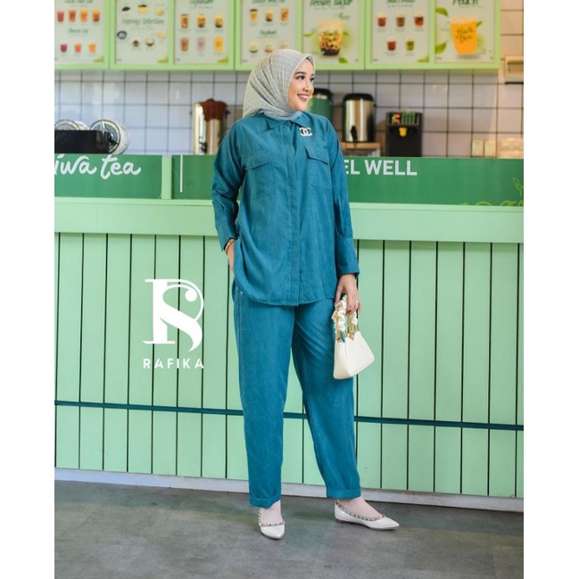 CHINTYA SET BY RAFIKA STORES SETELAN WANITA TERBARU BLOUSE ATASAN KEMEJA TUNIK BAJU WANITA KEMEJA KA