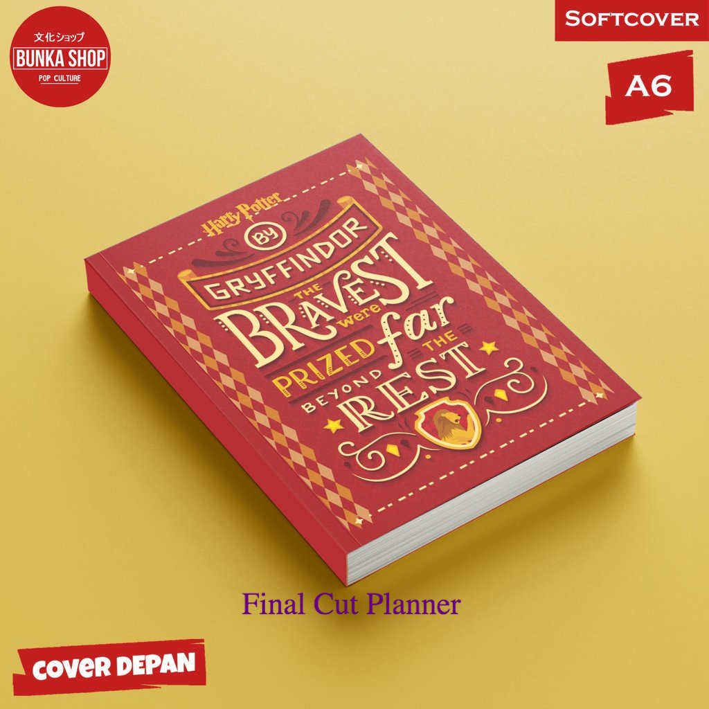 

Buku tulis polos/bergaris harry Potters Gryffindor Quote Softcover A6 Buku Tulis Catatan Notes Agenda planner Jurnal