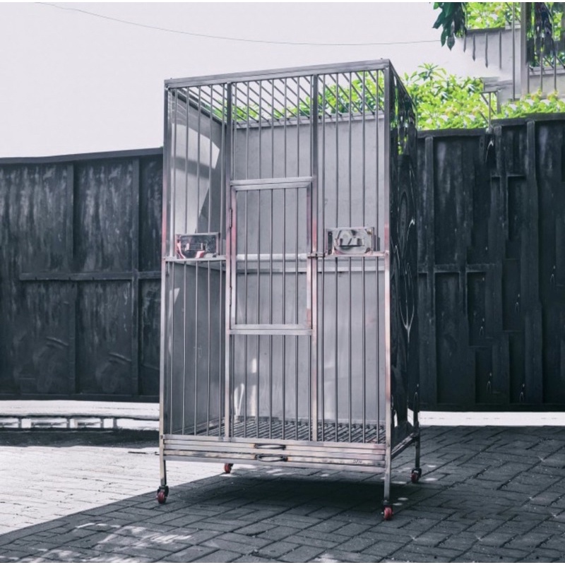 Kandang Burung Macaw Kakatua Nuri Bahan Stainless