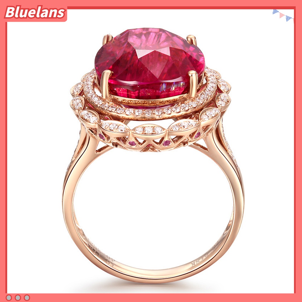 Cincin Adjustable Desain Merpati Ruby Imitasi Untuk Wanita