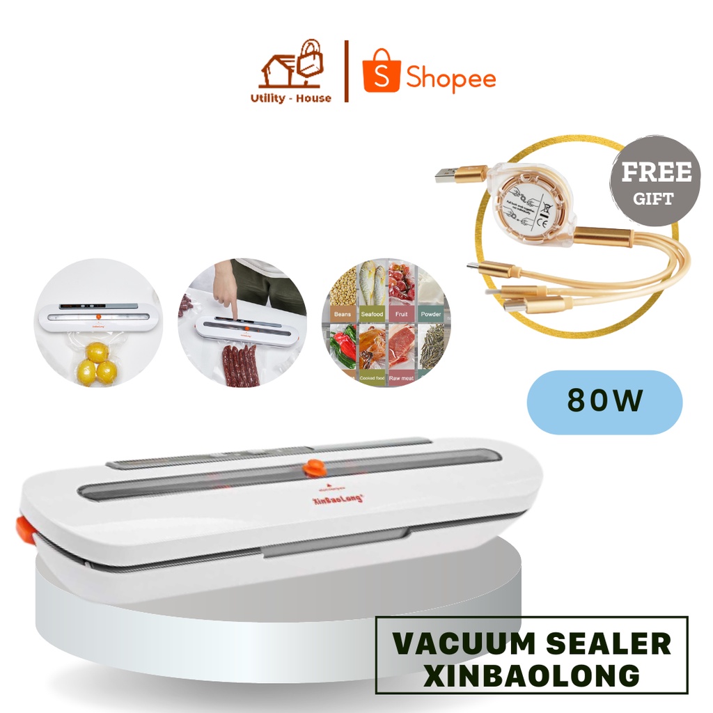 Jual Vacuum Sealer XinBaoLong 80W Mesin vakum makanan genggam Mesin