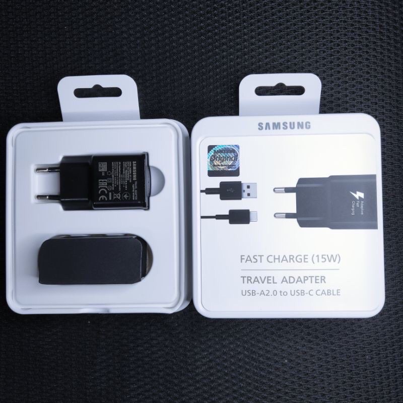 Charger Samsung 15W Original 100% Tipe-C Fast Charging / Charger Samsung S10 S9 S8 A50 A30 M30 M20 DLL