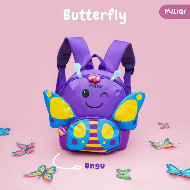 READY STOK  BUTTERFLY BAG/TAS ANAK PAUD/TAS ANAK JALAN JALAN/TAS GENDONG ANAK/TAS BEKAL ANAK/TAS ANA