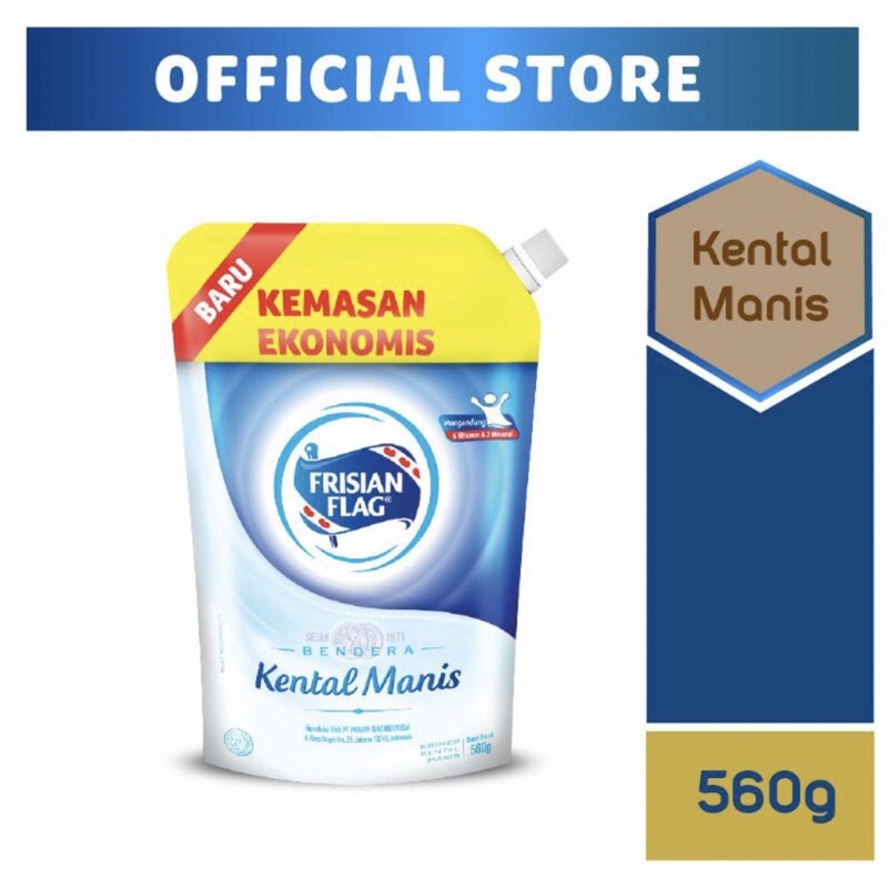 

Frisian Flag Susu Bendera Kental Manis Pouch 560gram / 545gram / 280gram