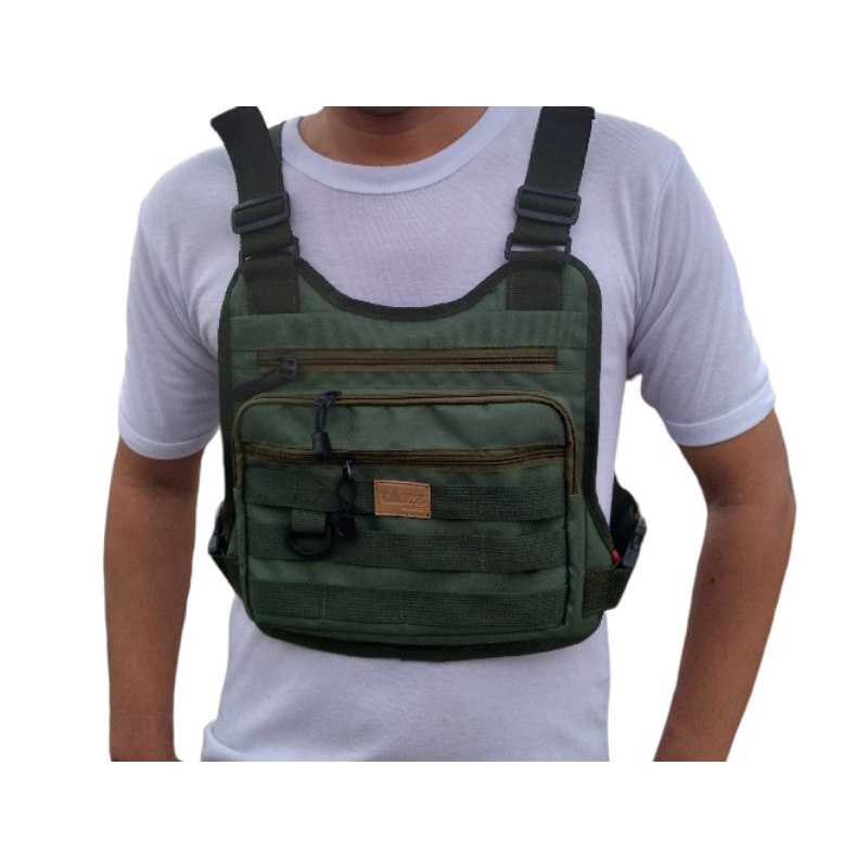 Promosi Produk Baru Tazzstore/ Tas Dada Pria/Tas Pelindung Dada Chest Bag Cordura 3 Ruang Saku