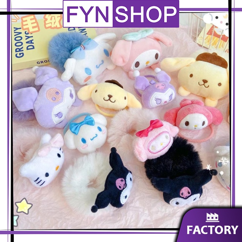 Fynshop ♛ AR57 Ikat Rambut Scrunchie Karakter Boneka Kartun Jepang Lucu