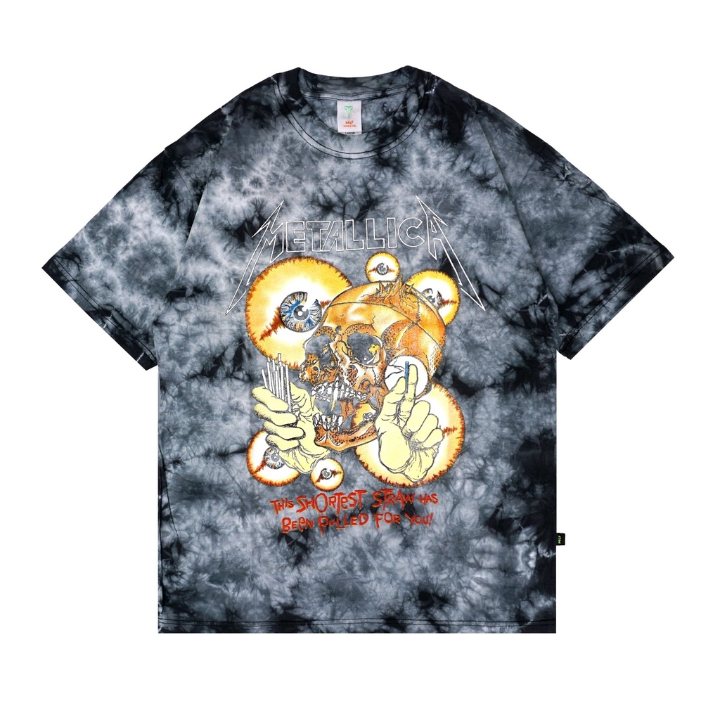 KAOS T-SHIRT MC.F REGULER TIE DYE METALLICA SKULL