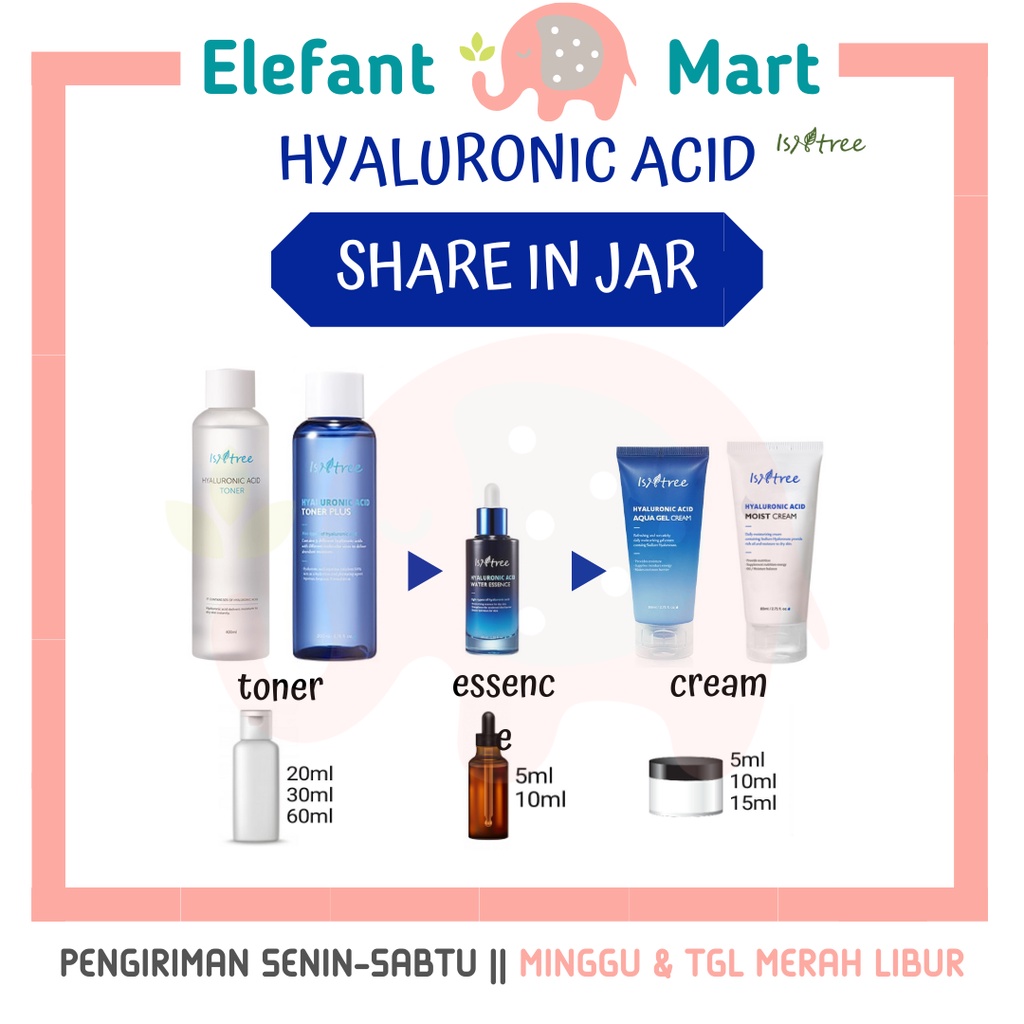 ELEFANT MART - SHARE ISNTREE Hyaluronic Acid Toner Toner Plus Water Essence Moist Cream Aqua Gel Cre