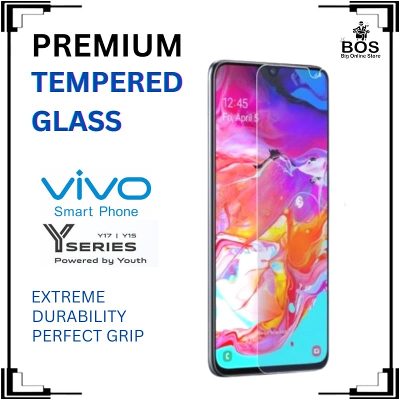 BOS - VIVO V15/V15 PRO/V17 PRO/X50/Y12/Y15/Y17/Y19  | ANTI GORES KACA / TEMPERED GLASS BENING / TG HP