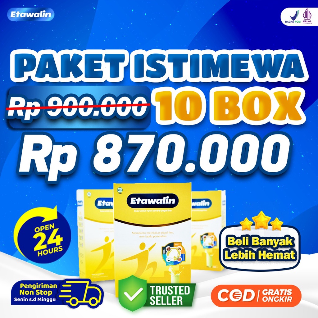 [New] Paket 10 Etawalin – Paket Hemat Etawalin Susu Kambing Etawa Tingkatkan Kepadatan &amp; Kesehatan Tulang Sendi Susu Anti Asam Urat Rematik Reumatik Nyeri Sendi 250gr