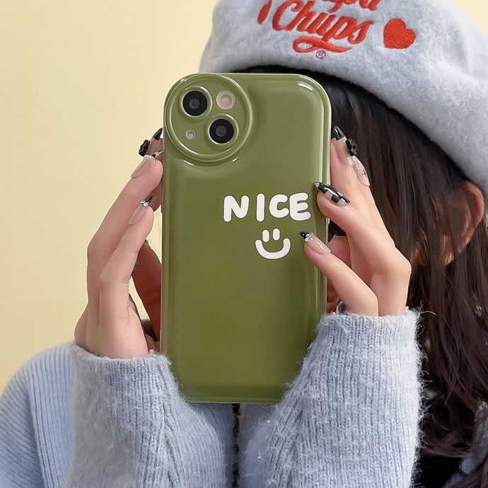 Soft Case Desain Smile Air Cushion Untuk OPPO A57 A5 A9 A53 A33 A31 A7 A5S A12 A11K F9 Pro A15S A35 A32 A33 F11 A3S VIVO V23 S1 Y11 Y20 Y30 Y15S Y20i Y19 Y20 Y30i Y12