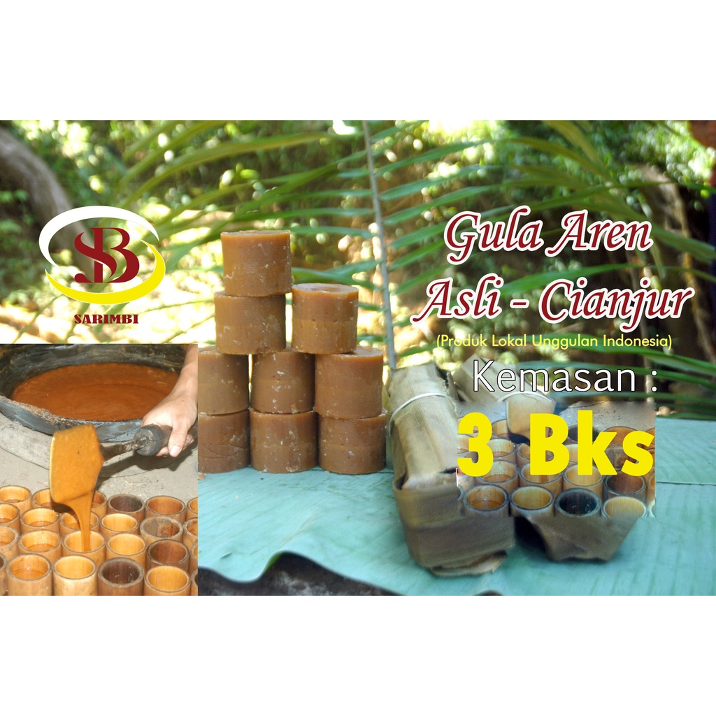 

Gula merah asli cianjur balegede kemasan 3 bungkus