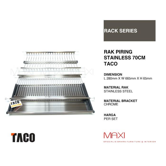 Rak Piring Rak Piring Dan Gelas Stainless Steel 70 Cm Taco