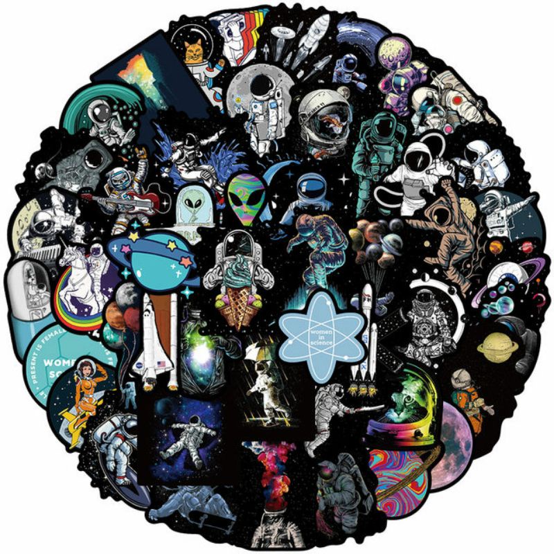 

Stiker Pack Space Style 260188- Stiker Aesthetic Keren Imut Laptop, Aksesoris Hp, Anti Air, Motif, Helm, Tumbler, Koper, Kulkas