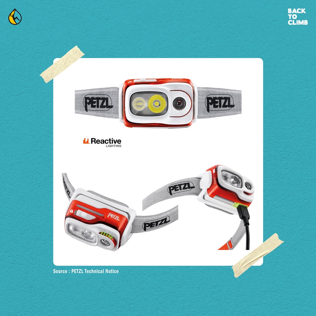 Petzl swift RL 900 lumens - Headlamp Keren dan murah