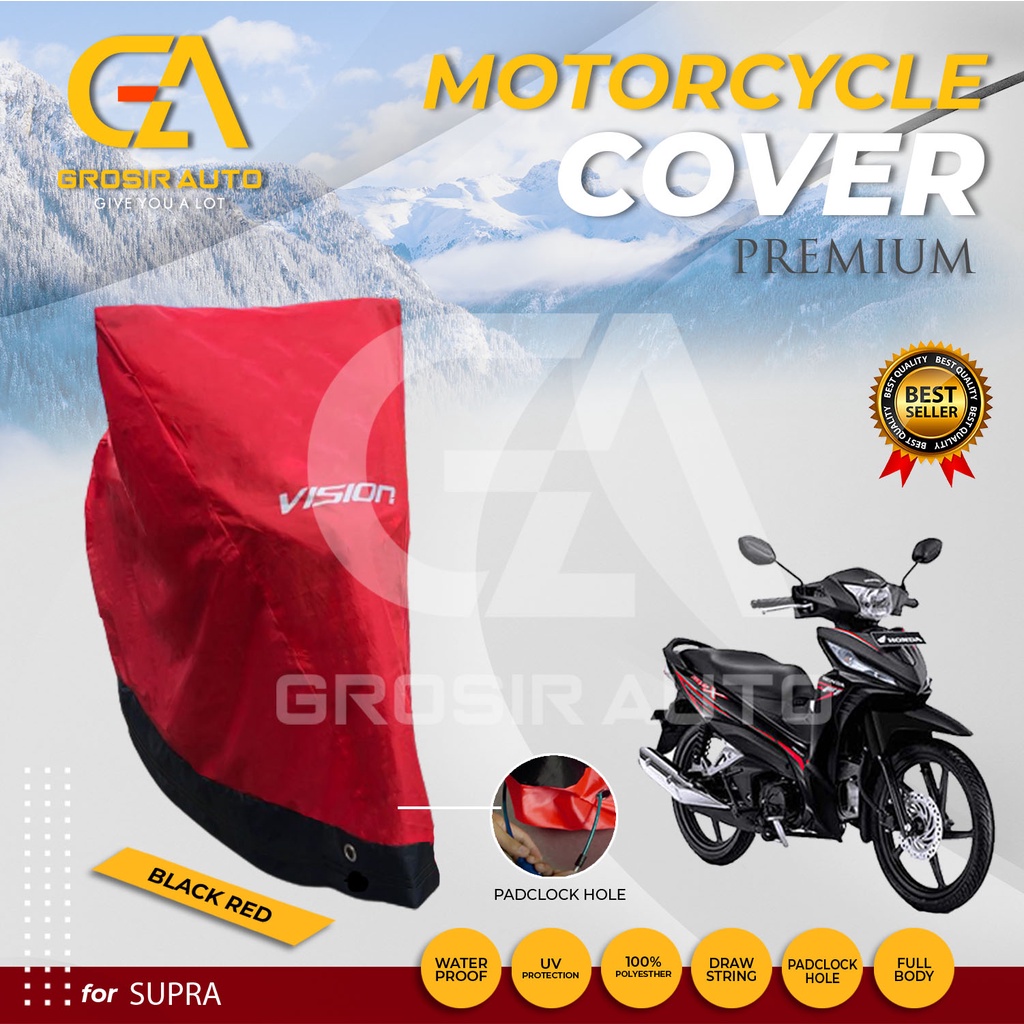 SARUNG PENUTUP BODY COVER / SELIMUT MOTOR SUPRA X VISION PREMIUM WATERPROOF