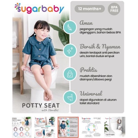 SUGARBABY SOFT POTTY TOILET SEAT RING CLOSET WITH HANDLE - Sugar Baby Alas Dudukan Portable Training Anak