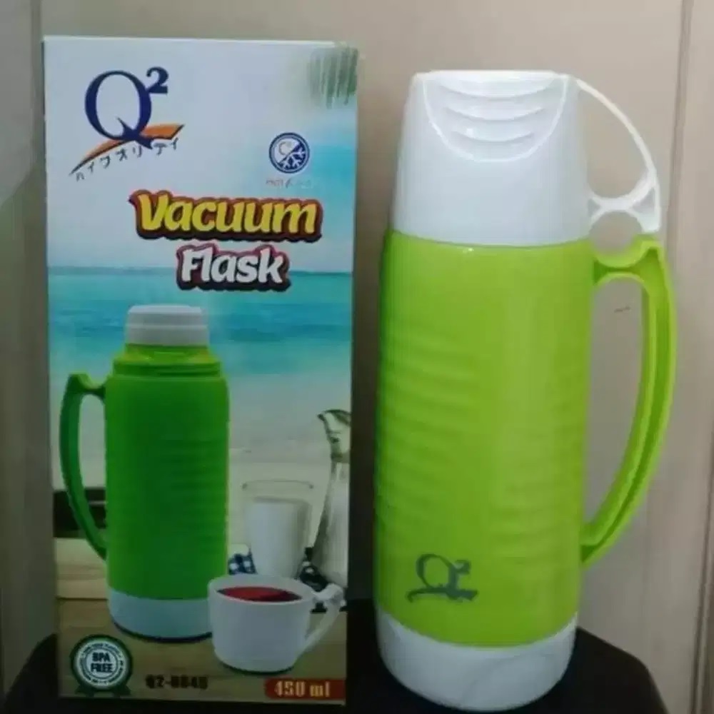 GOJEK ONLY Q2-8045 Q2-8100 THERMOS TERMOS AIR PANAS DINGIN 450 ML 450ML VACCUM FLASK Q2 8045 Q2 8100  1 L 1 LITER 1000 ML 1000ML