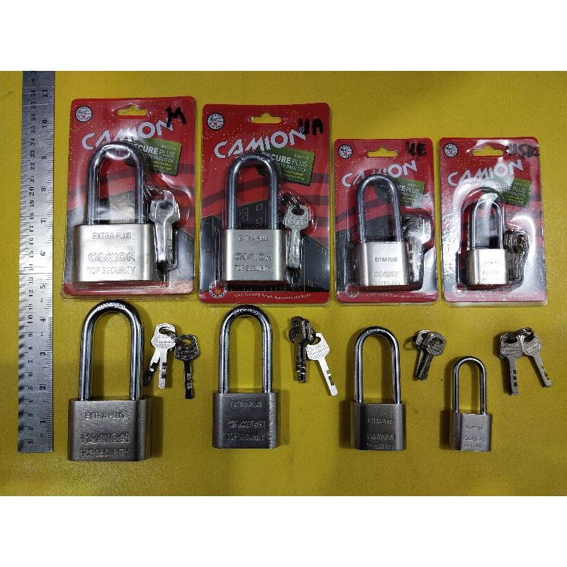 gembok + 3 kunci serep camion / gembok rumah model  panjang