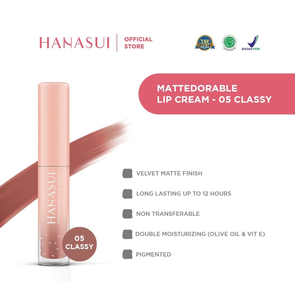 Hanasui Mattedorable Lip Cream | Matte Dorable LipCream Mate Hanasui Original