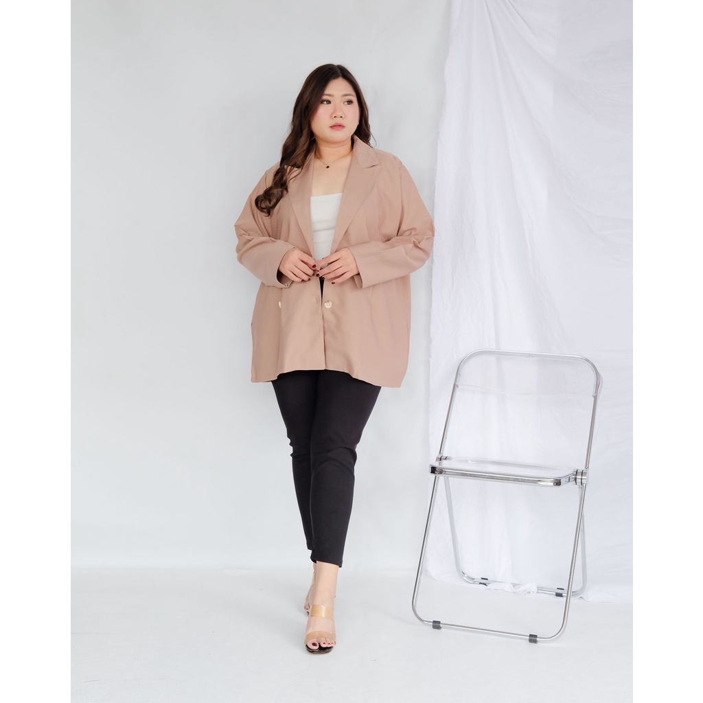 BIGWELL BLAZER YURA POLOS - BLAZER WANITA BIG SIZE / BLAZER JUMBO