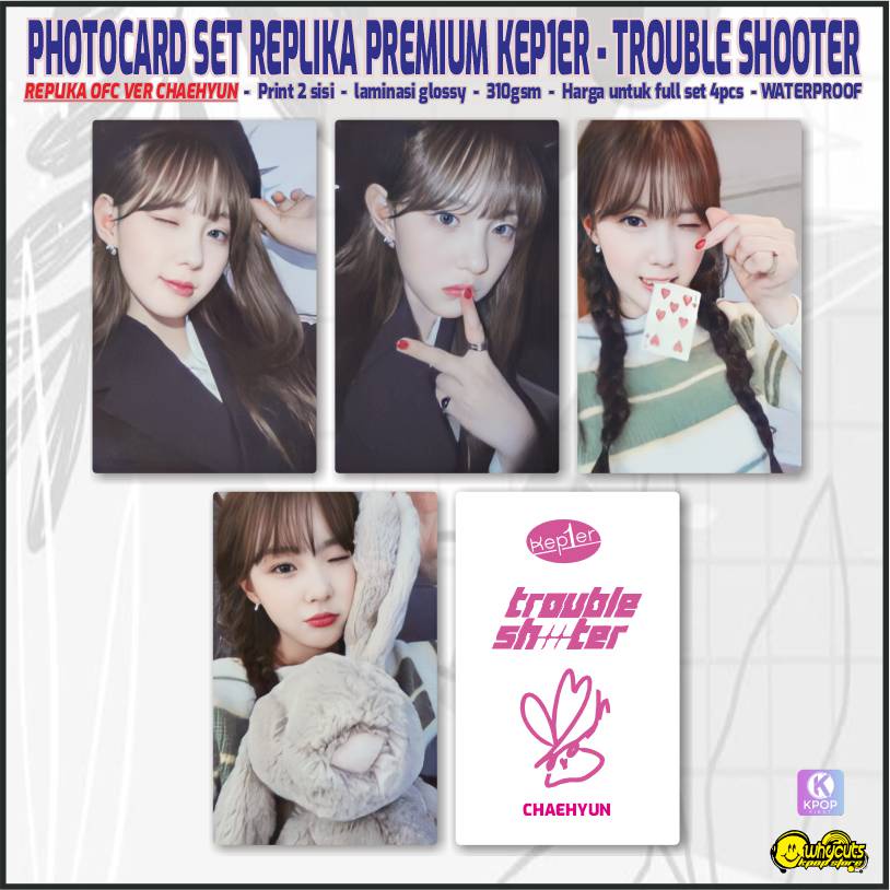 Photocard Set Premium Unofficial Kep1er TroubleShooter Edisi Member / print 2 sisi laminasi glossy / anti air