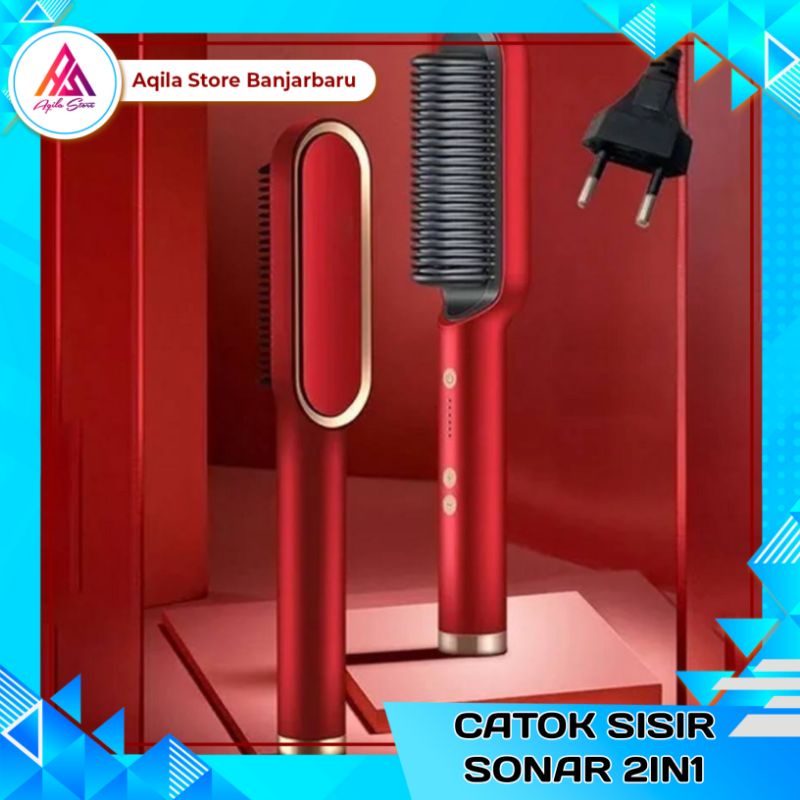 Sisir Catokan Rambut 2 in 1/Sisir Catokan Pelurus Rambut