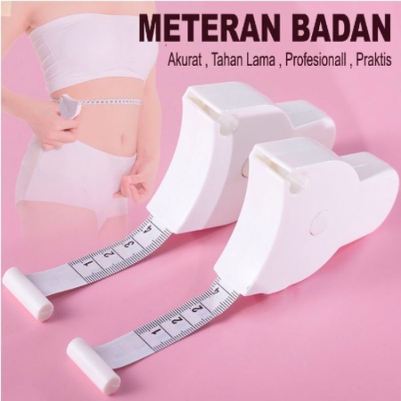 Meteran Badan 150 cm / Pita Ukur Badan Roll Otomatis /Meteran Gulung MIni