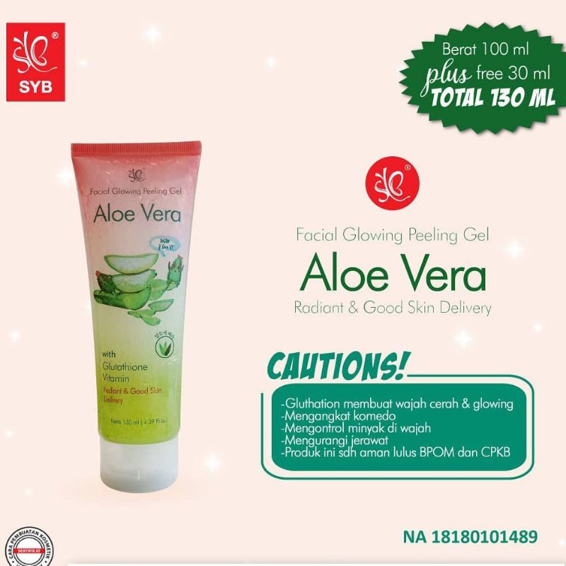 SYB Facial Glowing Peeling Gel Aloe Vera 130ml Original