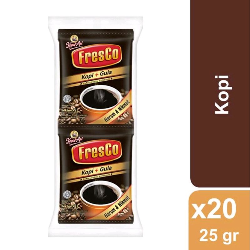 

FRESCO KOPI HITAM 1 RENTENG ISI 20 SACHET KOPI BUBUK FRESCO KAPAL API